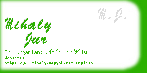 mihaly jur business card